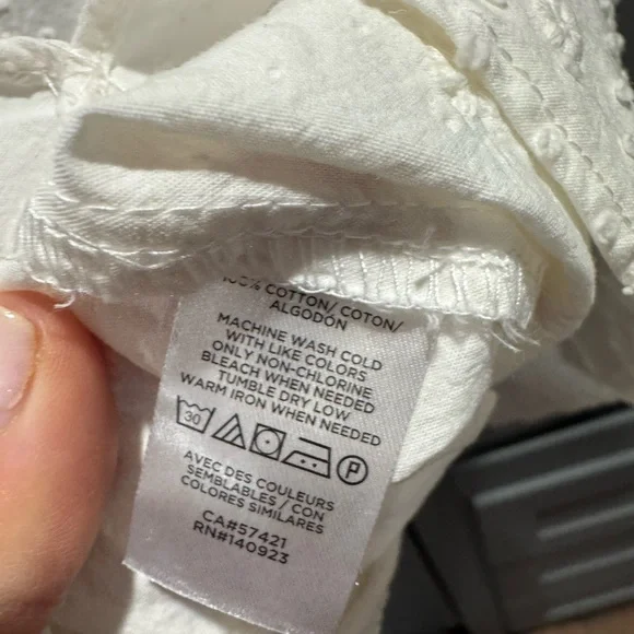 LOFT White Ruffle Sleeve Top - Picture 10 of 10